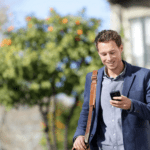 A man looking at his phone.