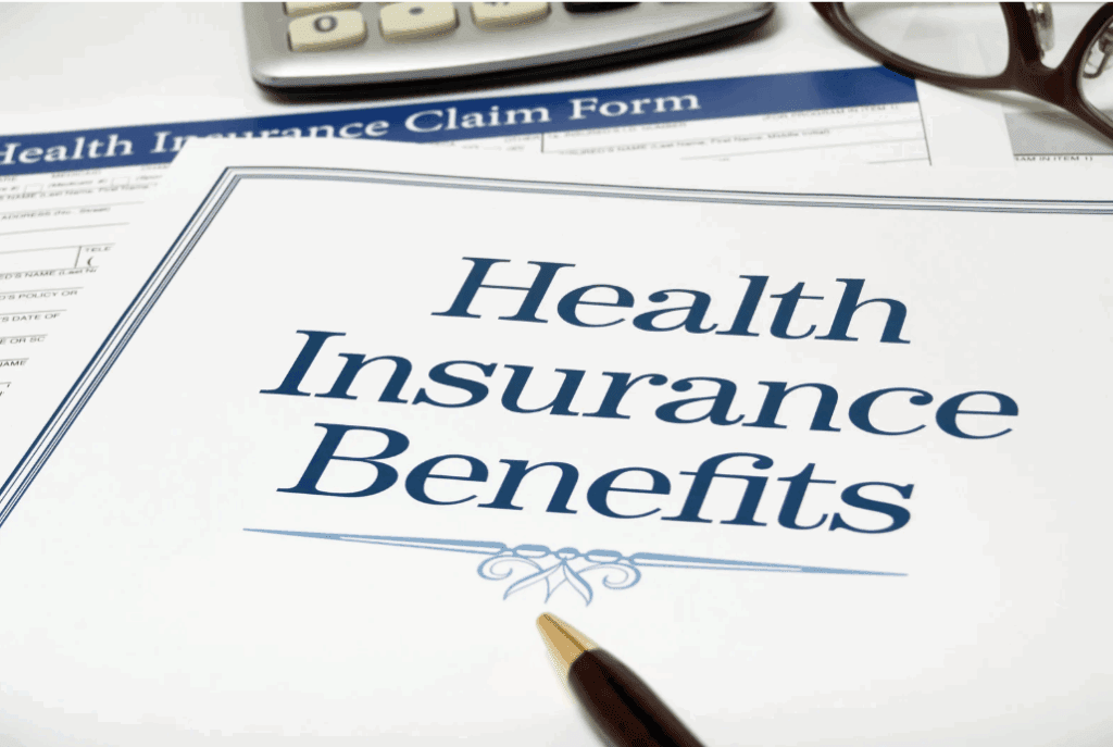 Health insurance paperwork.