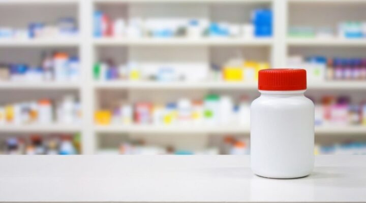 Iron Bridge - Gas Station Heroin 7-OH What You Need to Know About Over-the-Counter Drugs - Edited. An unidentified pill bottle sits on a counter with a backdrop of other medications.